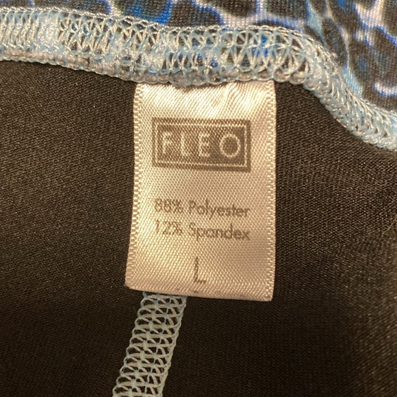 Fleo Womens Size L Bad Bad Girl 3.25 Blue Cheetah Print Crossfit Booty Shorts - Picture 10 of 14